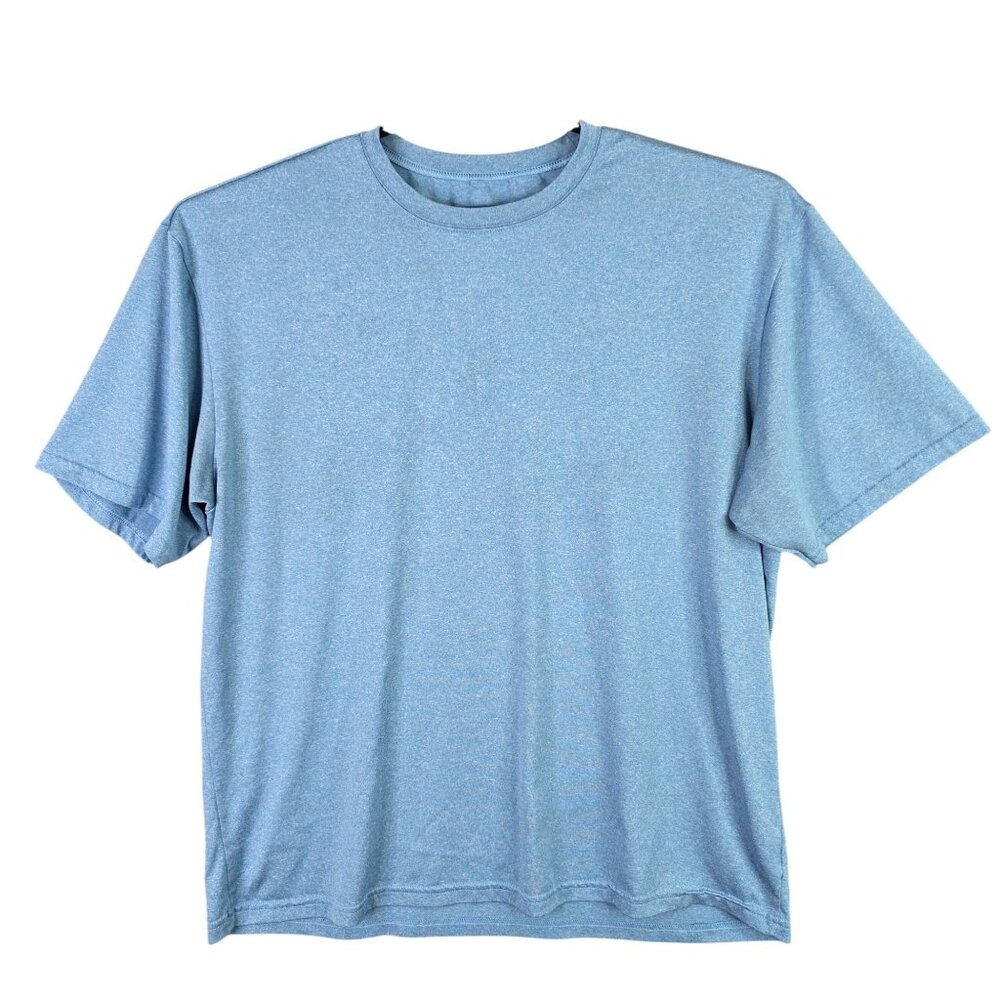 Womens A4 Blue Active T Shirt Crew Neck Short Sleeve Polyester XL